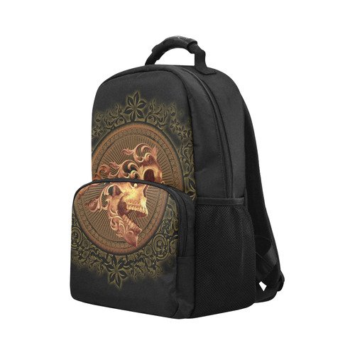 Amazing skull with floral elements Unisex Laptop Backpack (Model 1663)