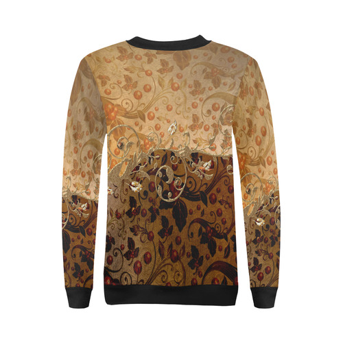 Wonderful decorative floral design All Over Print Crewneck Sweatshirt for Women (Model H18)