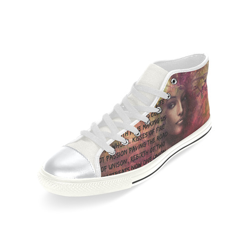 WritersLyfe0 High Top Canvas Women's Shoes/Large Size (Model 017)