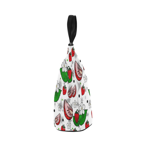 Strawberry Popart by Nico Bielow Nylon Lunch Tote Bag (Model 1670)