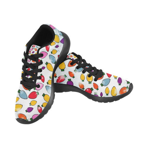 Christmas Bulb Popart by Nico Bielow Men's Running Shoes/Large Size (Model 020)