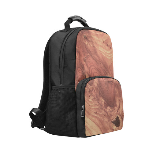 fantastic wood grain,brown Unisex Laptop Backpack (Model 1663)