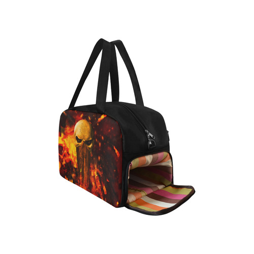 Amazing skull with fire Fitness Handbag (Model 1671)