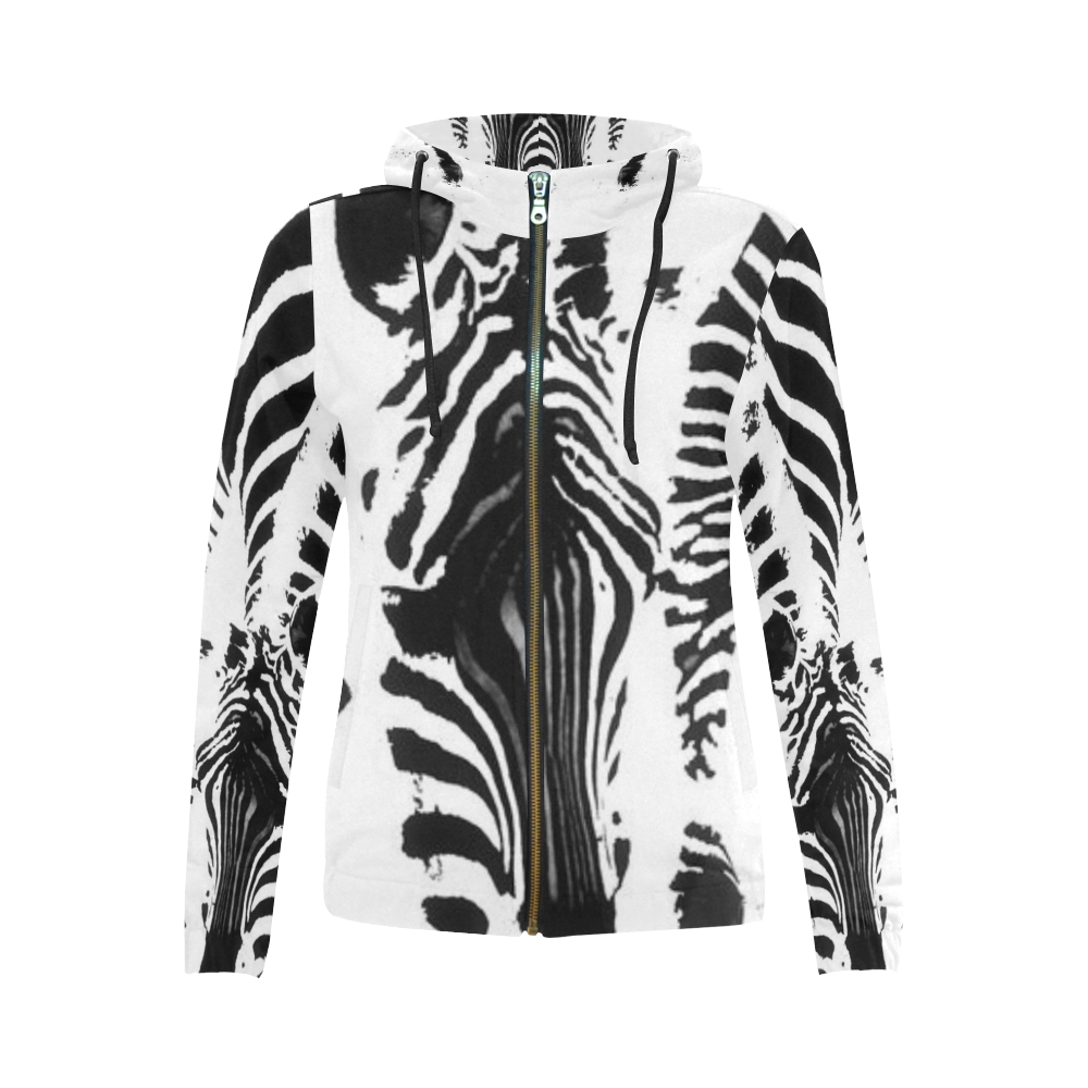 ZZBBRAA All Over Print Full Zip Hoodie for Women (Model H14) ID D2064157