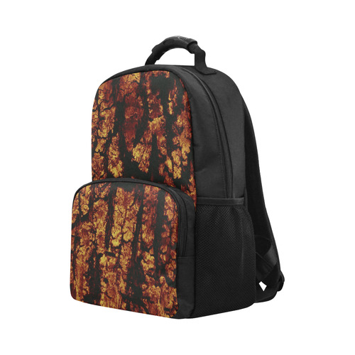 tree bark structure brown Unisex Laptop Backpack (Model 1663)