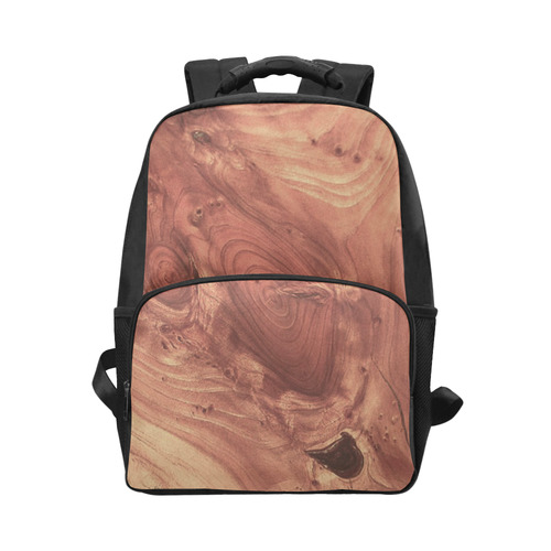 fantastic wood grain,brown Unisex Laptop Backpack (Model 1663)