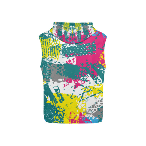 Cracked shapes All Over Print Sleeveless Hoodie for Kid (Model H15)