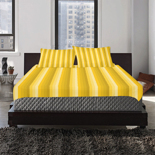 Autumn Colored Stripes 3-Piece Bedding Set