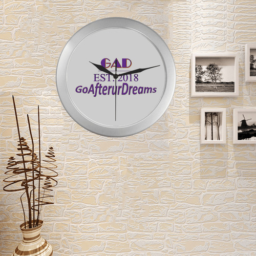 GAD Clock Silver Color Wall Clock