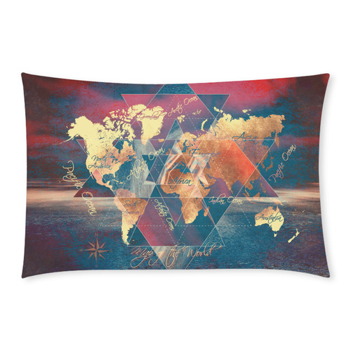 world map 3-Piece Bedding Set