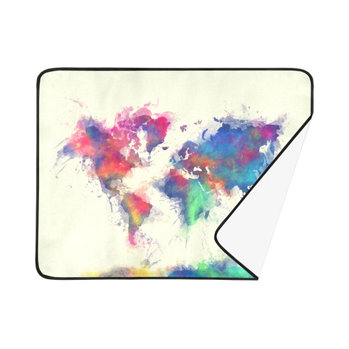 world map #map #worldmap Beach Mat 78"x 60"