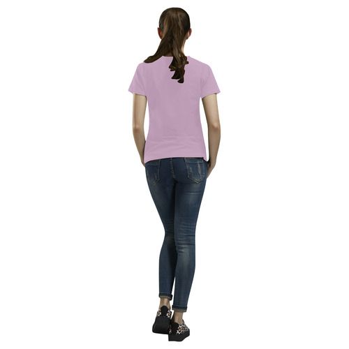 Tropical Violet Lavender Solid All Over Print T-Shirt for Women (USA Size) (Model T40)