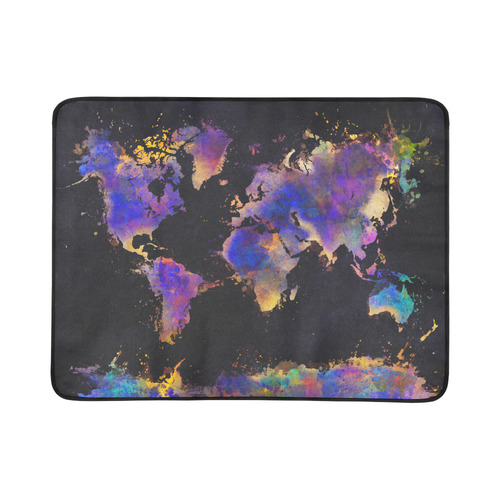 world map #map #worldmap Beach Mat 78"x 60"