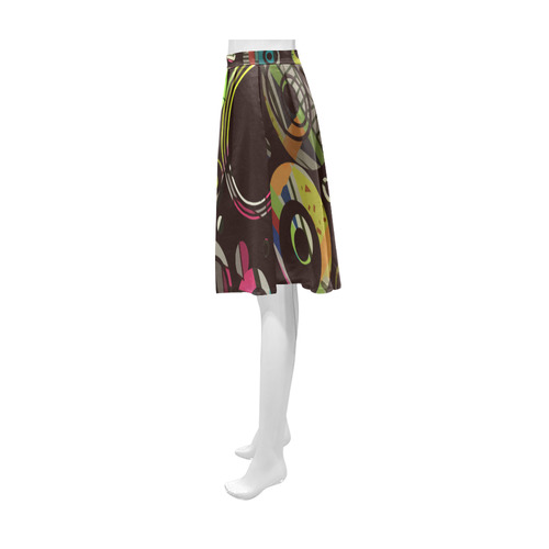 Circles texture Athena Women's Short Skirt (Model D15)