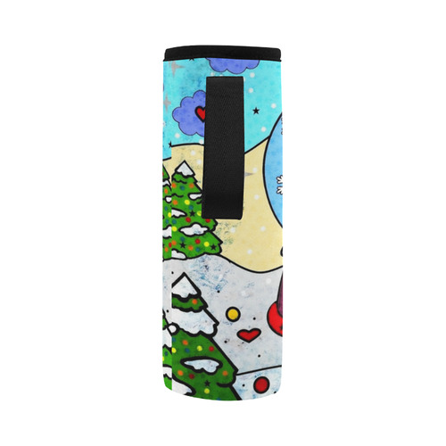 Let it Snow by Nico Bielow Neoprene Water Bottle Pouch/Large