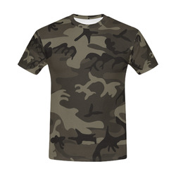 Mens T-Shirt Jungle Print Camouflage 100% Cotton S M L XL XXL 
