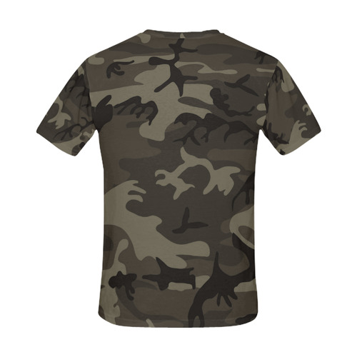 Camo Grey All Over Print T-Shirt for Men (USA Size) (Model T40)
