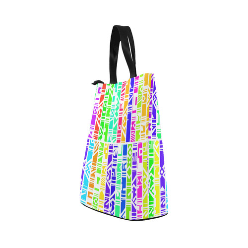 Colorful stripes Nylon Lunch Tote Bag (Model 1670)