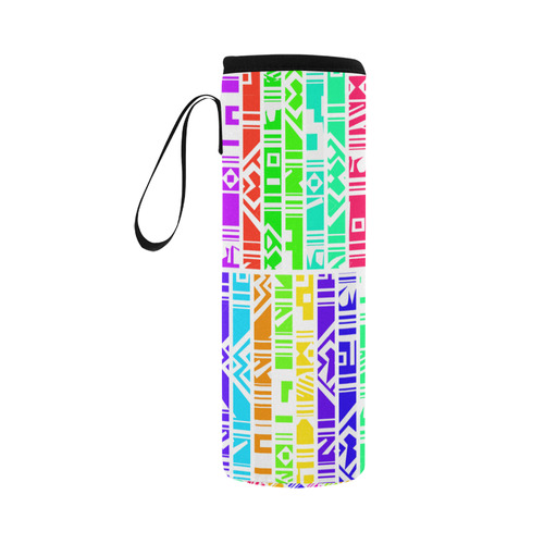 Colorful stripes Neoprene Water Bottle Pouch/Large