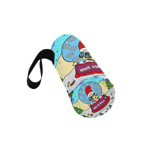 Let it Snow by Nico Bielow Neoprene Water Bottle Pouch/Large