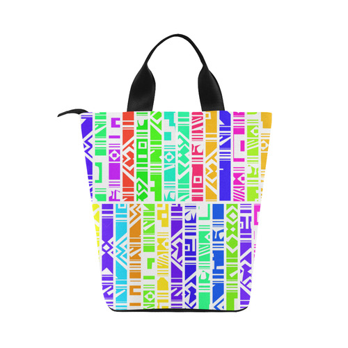 Colorful stripes Nylon Lunch Tote Bag (Model 1670)