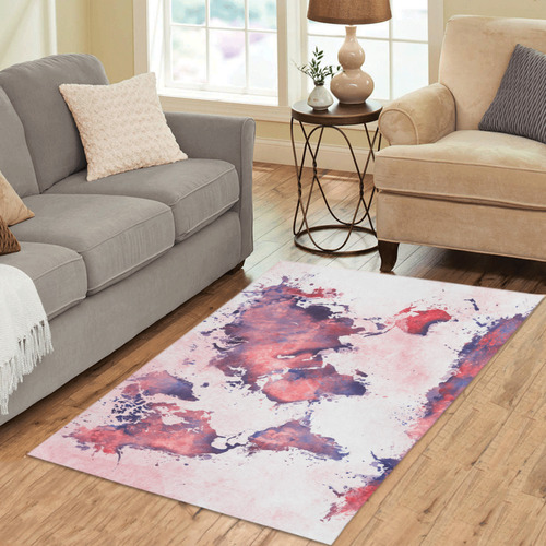 world map #map #worldmap Area Rug 5'x3'3''