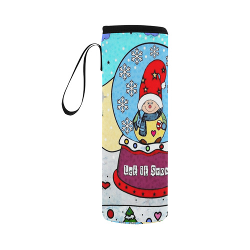 Let it Snow by Nico Bielow Neoprene Water Bottle Pouch/Large