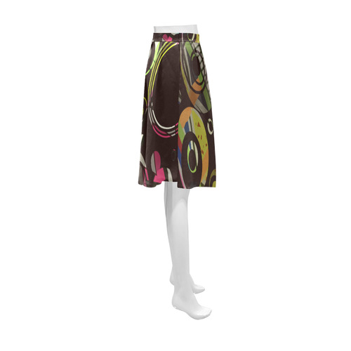 Circles texture Athena Women's Short Skirt (Model D15)