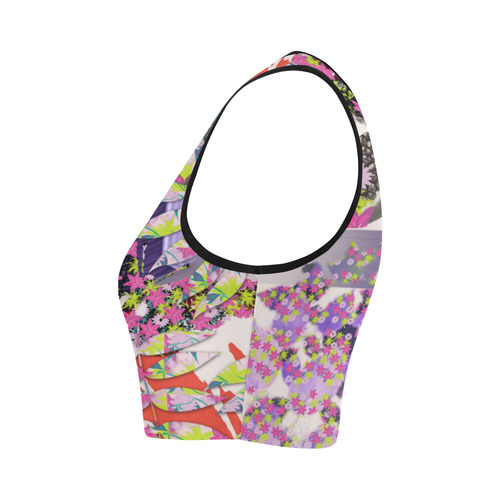 Tropical Violet Convo Women's Crop Top (Model T42)