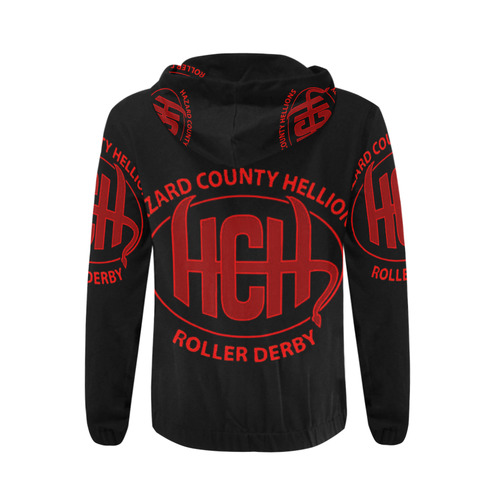 HZCTY TOO All Over Print Full Zip Hoodie for Men (Model H14)