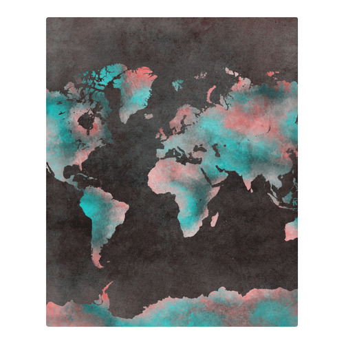 world map 3-Piece Bedding Set