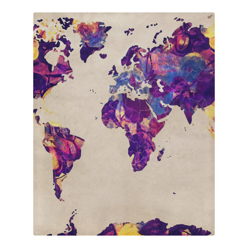 world map 3-Piece Bedding Set