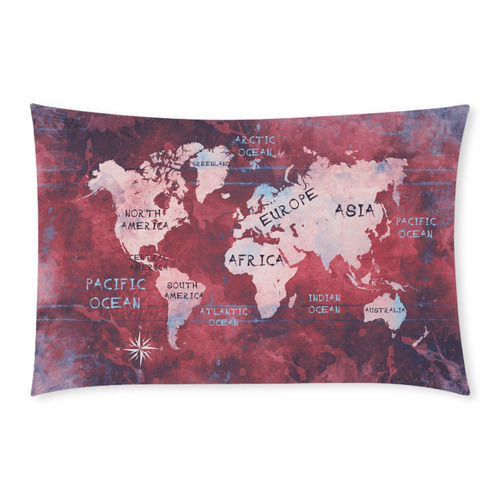 world map 3-Piece Bedding Set