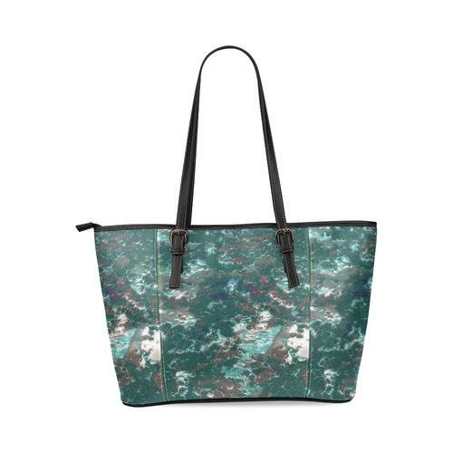 fantasy planet surface 6 by JamColors Leather Tote Bag/Large (Model 1640)