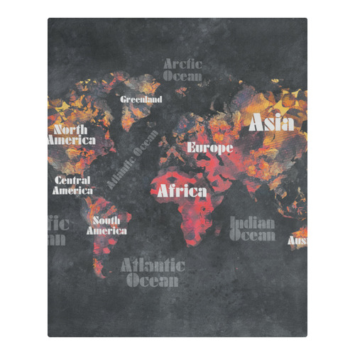 world map #world #map 3-Piece Bedding Set