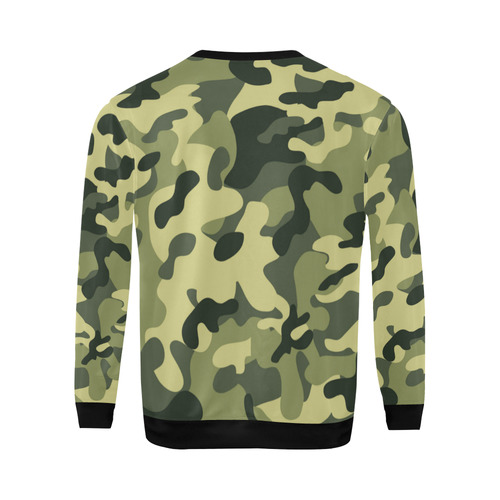 camo All Over Print Crewneck Sweatshirt for Men (Model H18)