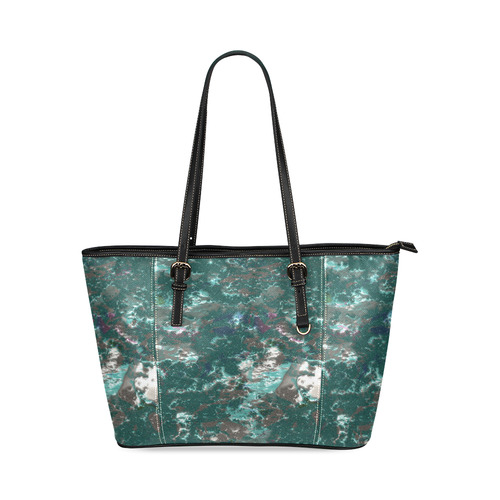 fantasy planet surface 6 by JamColors Leather Tote Bag/Large (Model 1640)