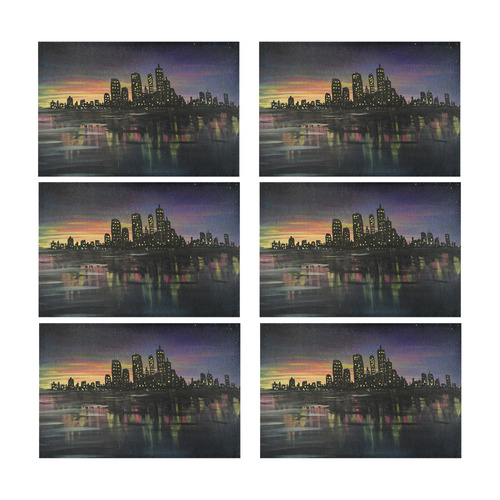 City Lights Placemat 12’’ x 18’’ (Six Pieces)