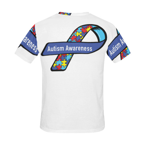 SUPPORT AUTISM All Over Print T-Shirt for Men (USA Size) (Model T40)