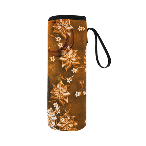 Funny giraffe with feathers Neoprene Water Bottle Pouch/Large
