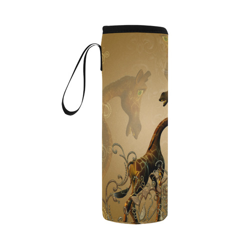 Little frightened giraffe Neoprene Water Bottle Pouch/Large