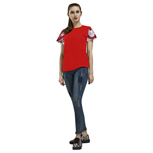 REDLOGO2 All Over Print T-Shirt for Women (USA Size) (Model T40)