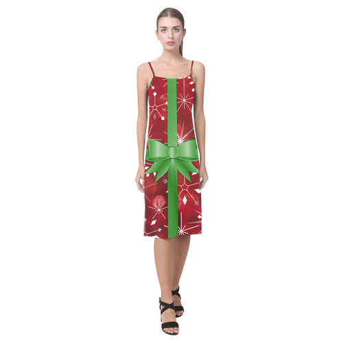 Christmas Gift Wrap Slip Dress Alcestis Slip Dress (Model D05)