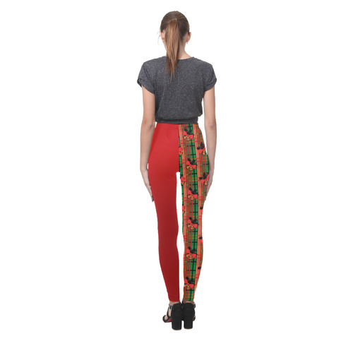 xmas plaid pattern Cassandra Women's Leggings (Model L01)