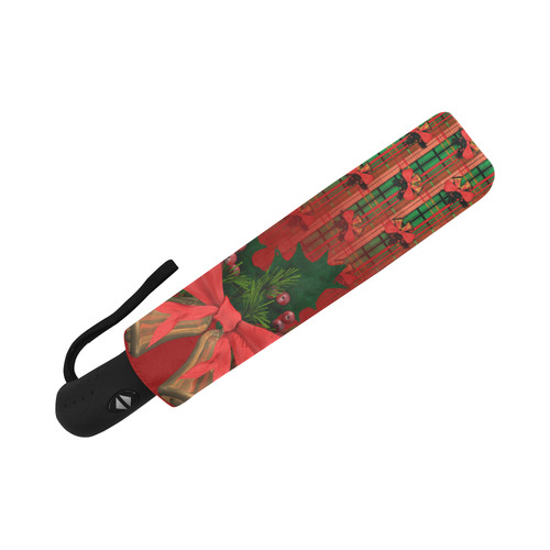 xmas plaid pattern Auto-Foldable Umbrella (Model U04)