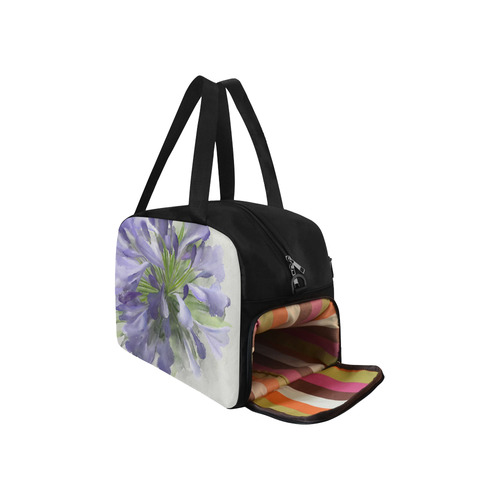 Delicate Purple Flower, floral watercolor Fitness Handbag (Model 1671)