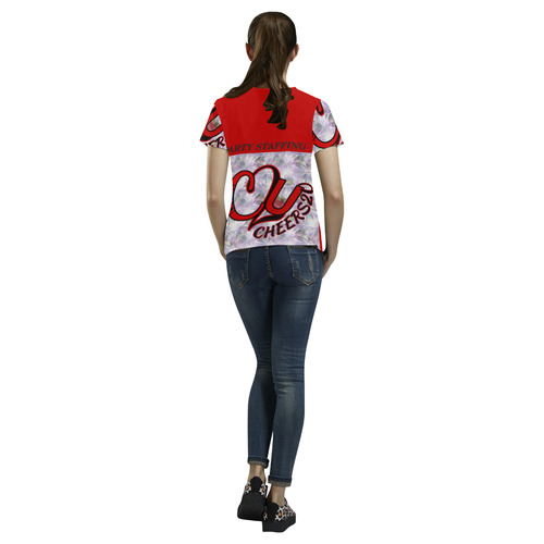 REDLOGO2 All Over Print T-Shirt for Women (USA Size) (Model T40)