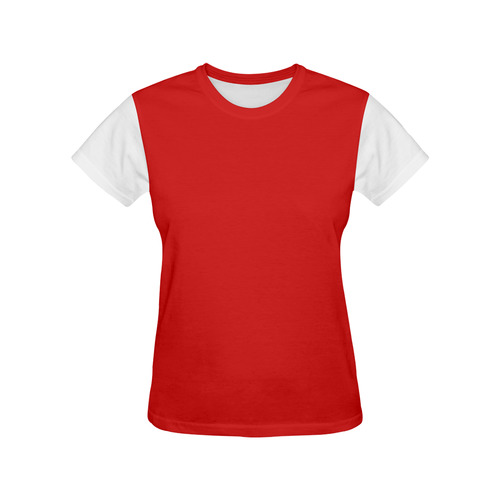 c2uRedwht All Over Print T-Shirt for Women (USA Size) (Model T40)