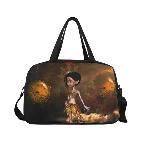 Sweet steampunk girl on the beach Fitness Handbag (Model 1671)