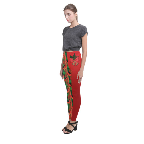 xmas plaid pattern Cassandra Women's Leggings (Model L01)